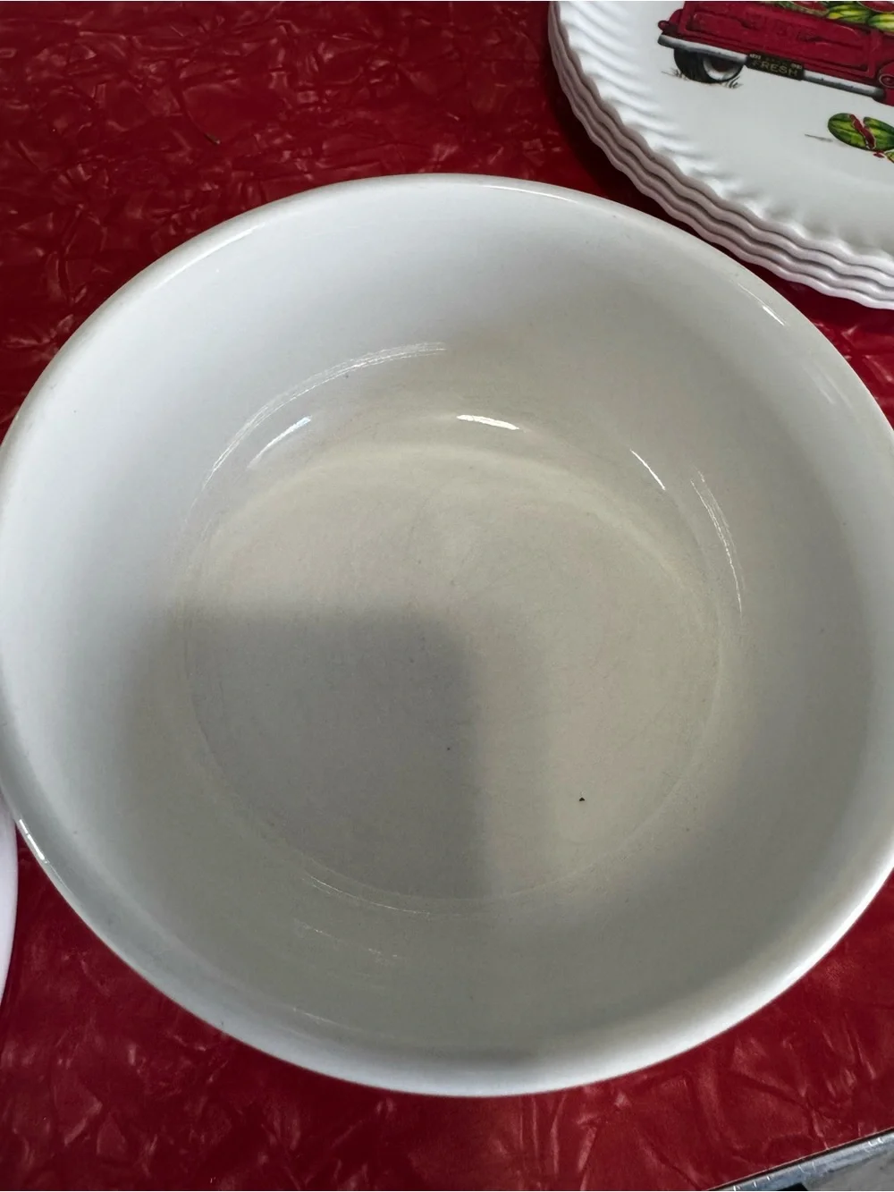 Pottery Barn China Du Jour white  Cereal Bowl - set of 4